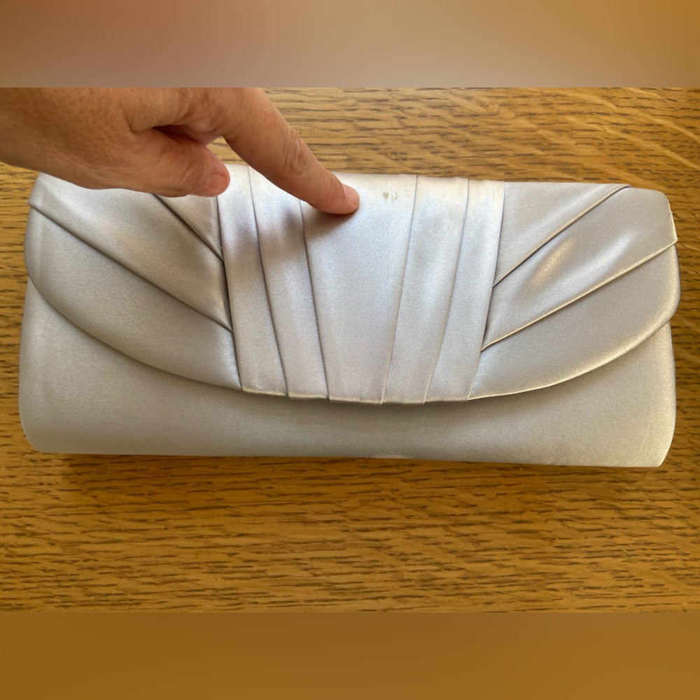 Silver Jessica McClintock clutch